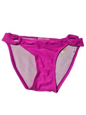 Arizona Jean Co Pink Bikini Bottoms Size Small Side Tie Detail Swimwear Swimsuit